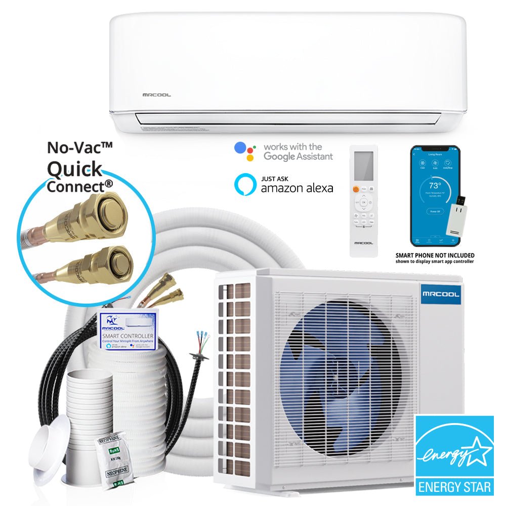 DIY 4th Generation E Star 36k BTU 18.3 SEER2 Ductless Mini-Split Heat Pump Complete System 208-230V/60Hz - Get MrCool