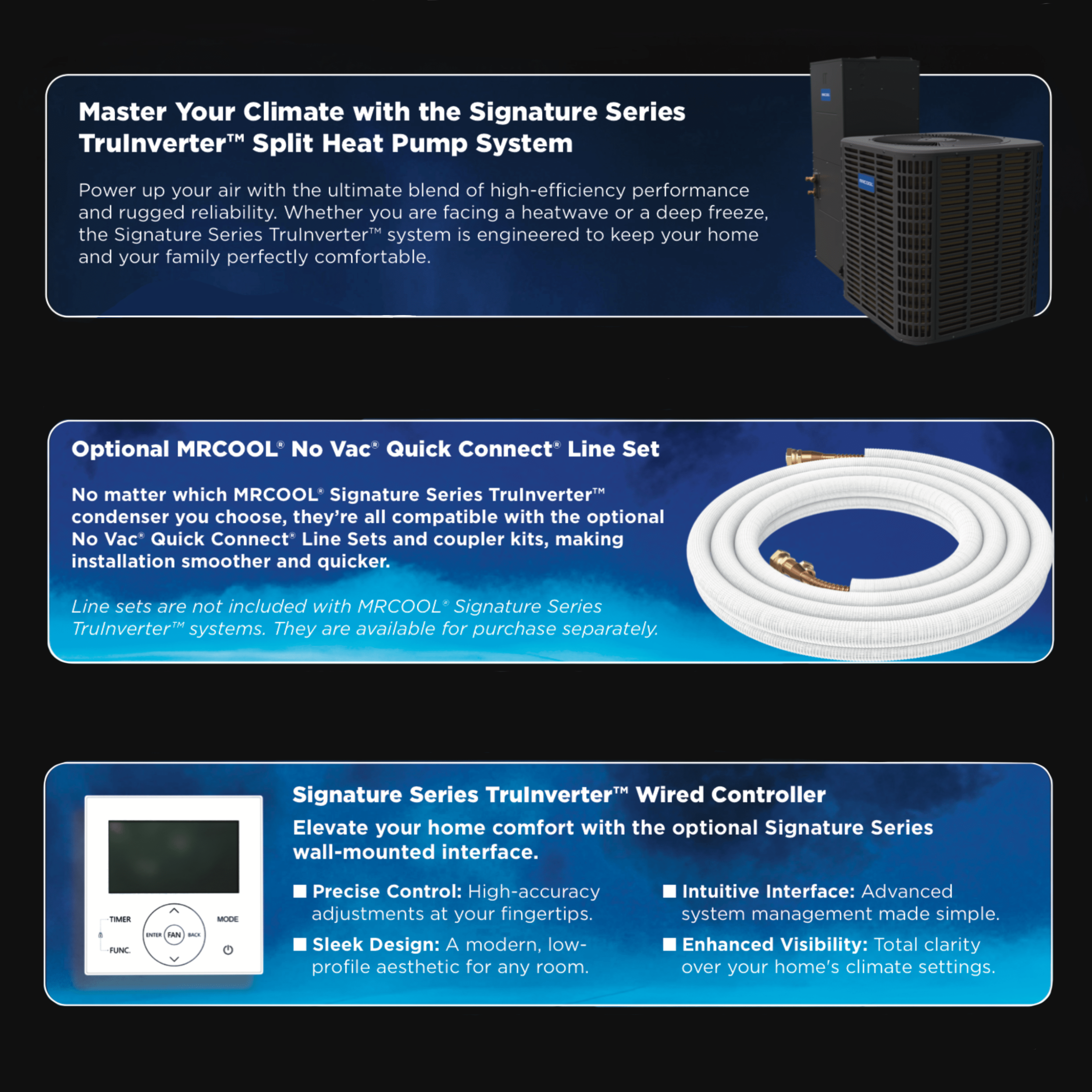 MRCOOL® 2 Ton TruInverter™ Complete Heat Pump System (24K BTU) – Air Handler, Condenser & Thermostat | 18 SEER2 High - Efficiency, Variable - Speed Comfort - Superior Home Supplies